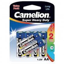 باتری قلمی کملیون Super Heavy Duty بسته 6 عددی (کارتی)